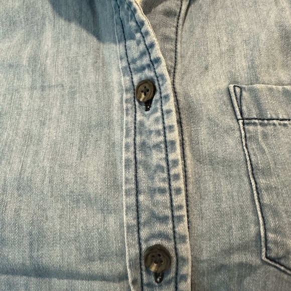 Adriano Goldschmied  Western Denim Jean Button Front Shirt Collared Womens SZ S - Picture 3 of 7